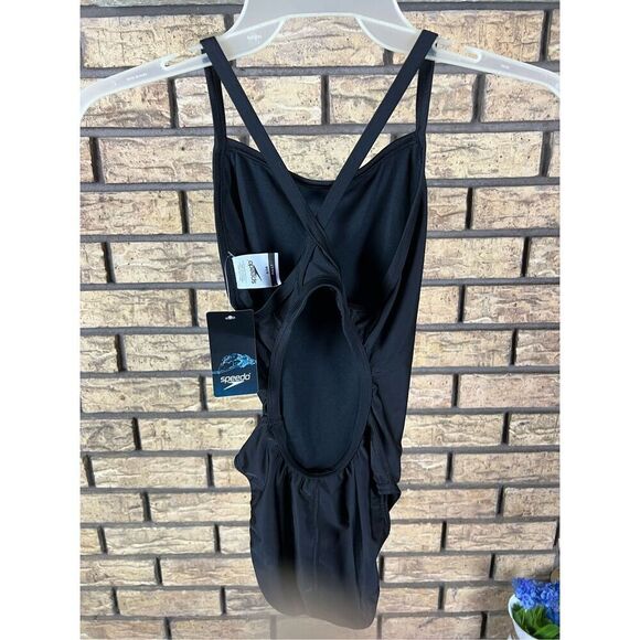 Speedo Swimsuit Womens 6/32 Black ProLT Super Proback One Piece Competition‎ NWT - Picture 3 of 6